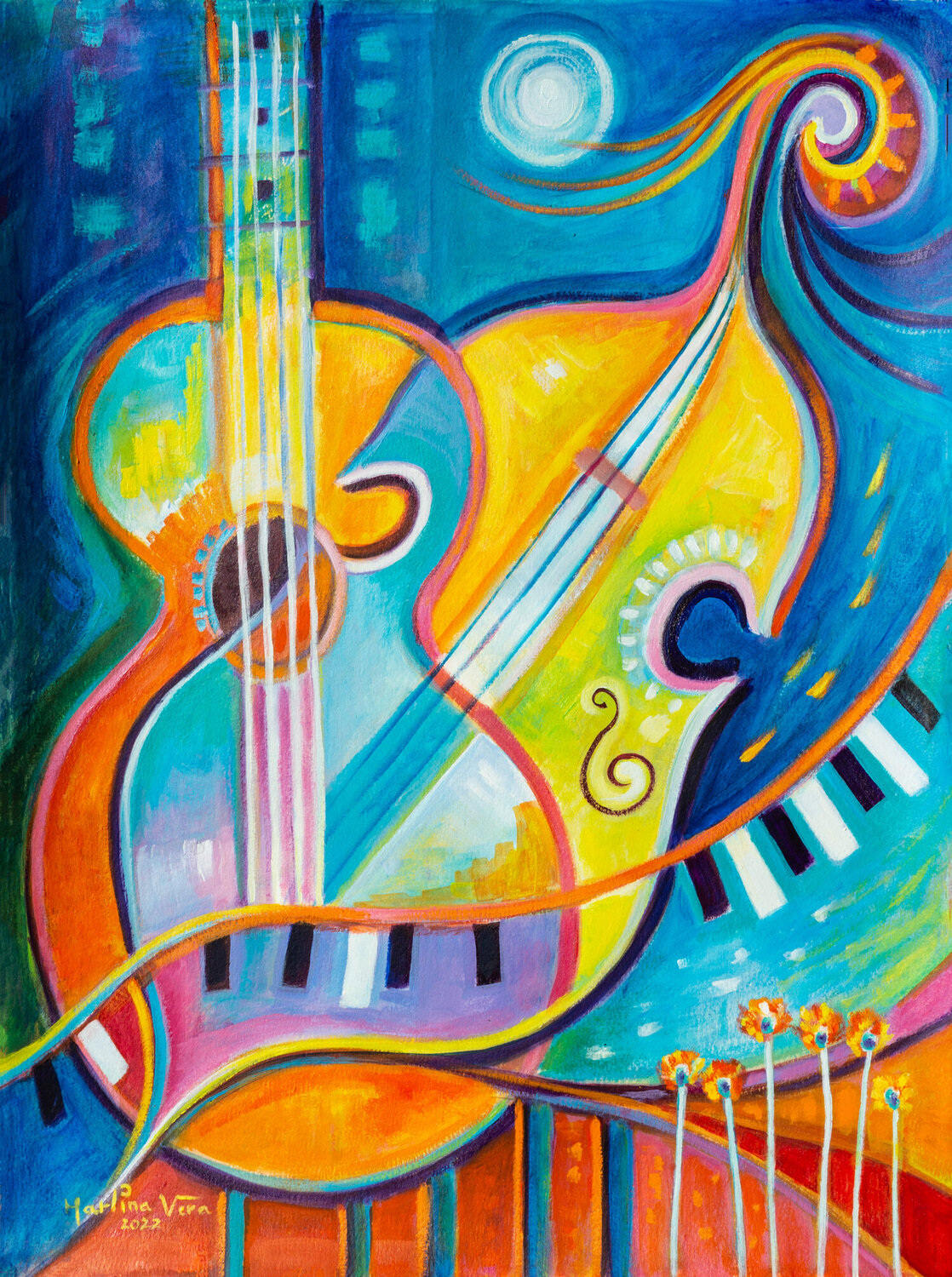 La Musica by Marlina Vera (2022) : Work on Paper Acrylic on Paper La Musica by Marlina Vera (2022) : Work on Paper Acrylic on Paper