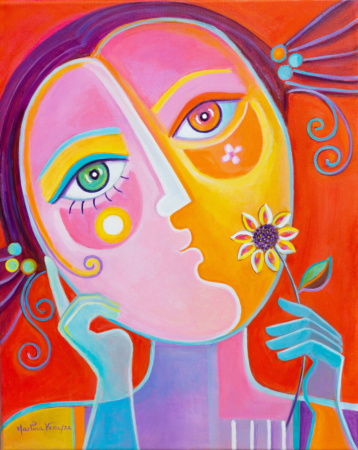 Girl with Flower #2 Marlina Vera
