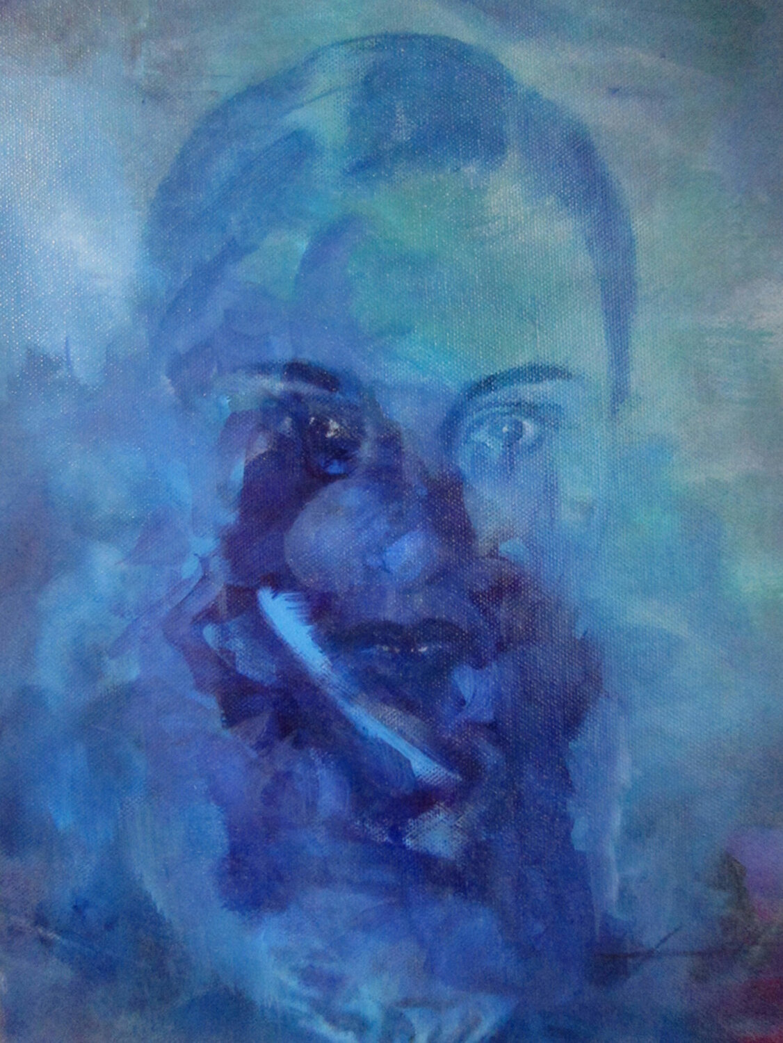  BLUE SERIE " MUSE " by Marcus Kupferschmidt (2015) Painting Acrylic