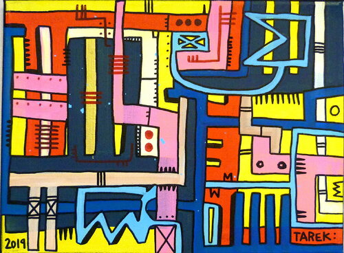 Geometrik #39 by Tarek Ben Yakhlef, Painting for Sale on Singulart