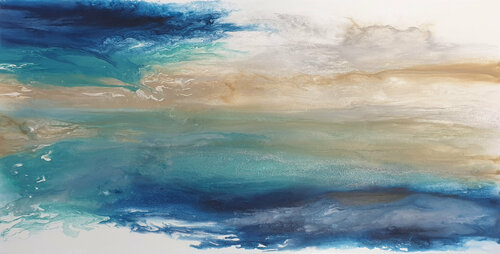 Periwinkle Sea van Rina Ritzi, Schilderij te koop op Singulart