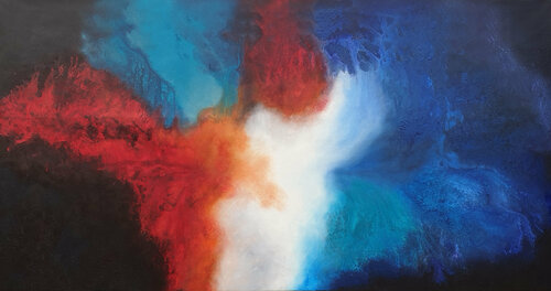 Reddish Clouds par Rina Ritzi, Peinture en vente sur Singulart