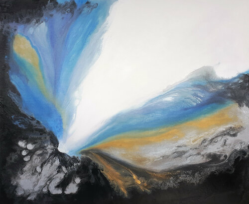 Sun Shines Bright on Ice par Rina Ritzi, Peinture en vente sur Singulart