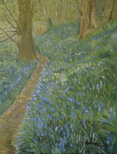 Bluebells forest von Natalia Bobrova, Malerei kaufen auf Singulart