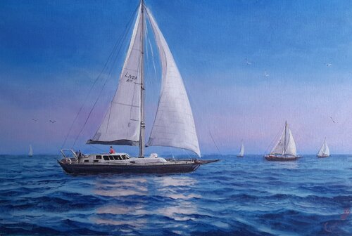 Seascape 31. Evening. von Garry Arzumanyan, Malerei kaufen auf Singulart