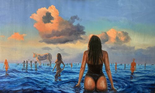Black Door 30 by Garry Arzumanyan, Painting for Sale on Singulart