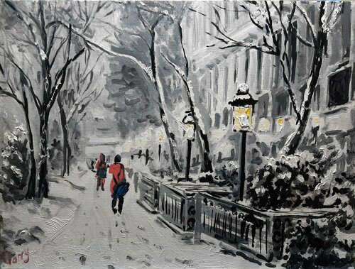 Winter landscape 01. New York. von Garry Arzumanyan, Malerei kaufen auf Singulart