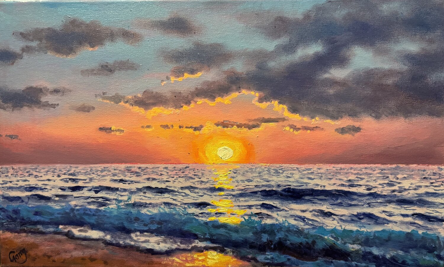 Sunset 22 Garry Arzumanyan Original painting for sale