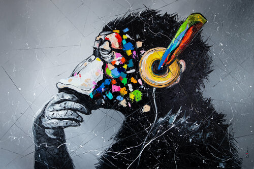 Melomonkey by Liubov Kuptsova, Painting for Sale on Singulart