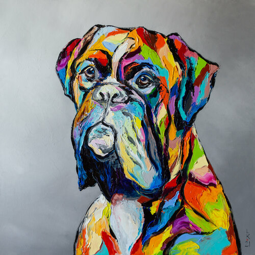 Pensive boxer by Liubov Kuptsova, Painting for Sale on Singulart