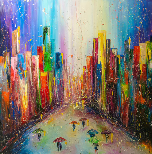 Rainy summer day by Liubov Kuptsova, Painting for Sale on Singulart