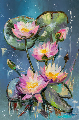 Water lilies by Liubov Kuptsova, Painting for Sale on Singulart
