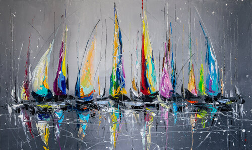 Before regatta by Liubov Kuptsova, Painting for Sale on Singulart