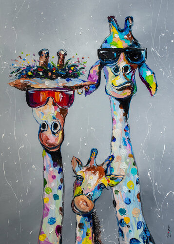 Relaxed family by Liubov Kuptsova, Painting for Sale on Singulart