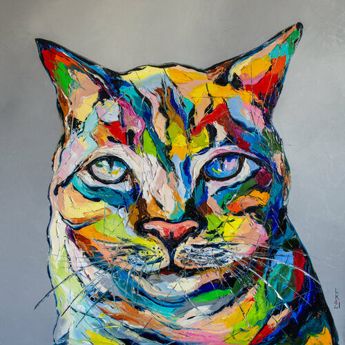 I am the most important cat! by Liubov Kuptsova, Painting for Sale on Singulart