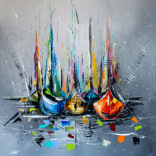 Waiting for sailing by Liubov Kuptsova, Painting for Sale on Singulart