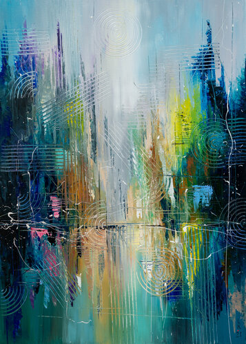 Cold city by Liubov Kuptsova, Painting for Sale on Singulart