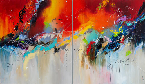 Spirit of freedom (diptych) by Liubov Kuptsova, Painting for Sale on Singulart