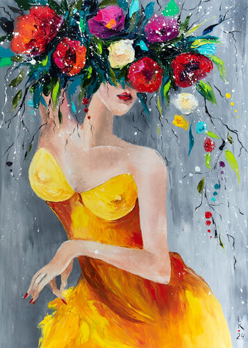 Floral mood by Liubov Kuptsova, Painting for Sale on Singulart