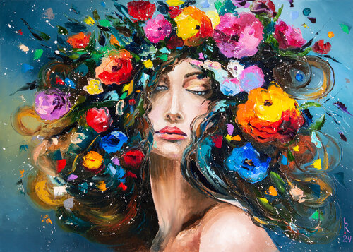 Floral temptation van Liubov Kuptsova, Schilderij te koop op Singulart