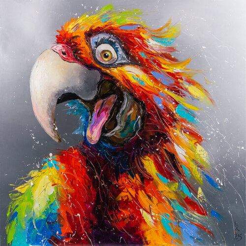 Psycho Parrot by Liubov Kuptsova, Painting for Sale on Singulart