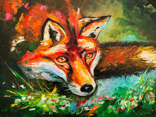 RED HUNTER by Liubov Kuptsova, Painting for Sale on Singulart