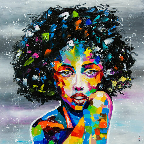 Exotic girl by Liubov Kuptsova, Painting for Sale on Singulart