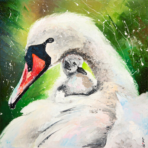 Mother's care (FRAMED) by Liubov Kuptsova, Painting for Sale on Singulart