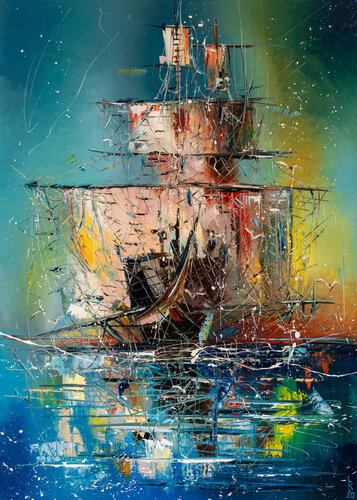 Ghost ship by Liubov Kuptsova, Painting for Sale on Singulart