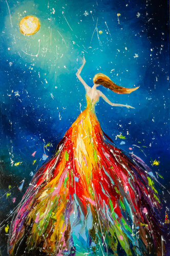 MOON DANCE by Liubov Kuptsova, Painting for Sale on Singulart