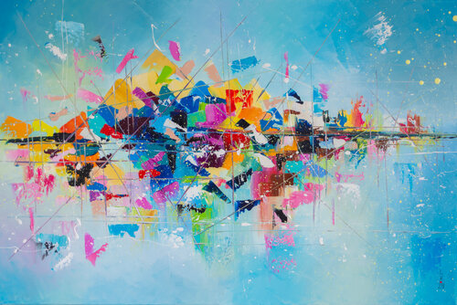 Island of happiness by Liubov Kuptsova, Painting for Sale on Singulart