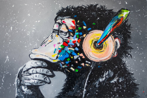 Melomonkey by Liubov Kuptsova, Painting for Sale on Singulart