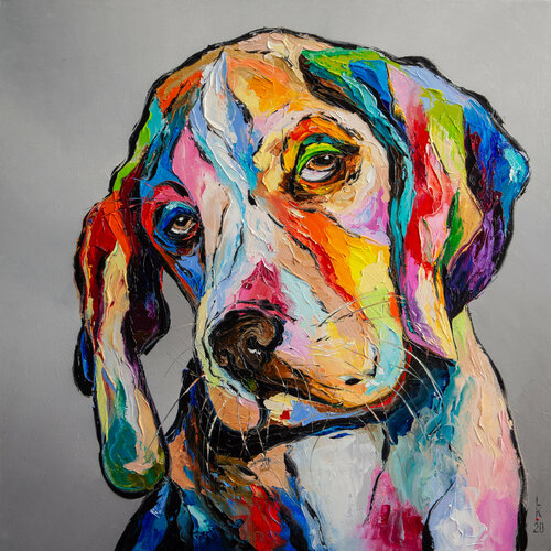 Dog philosopher by Liubov Kuptsova, Painting for Sale on Singulart