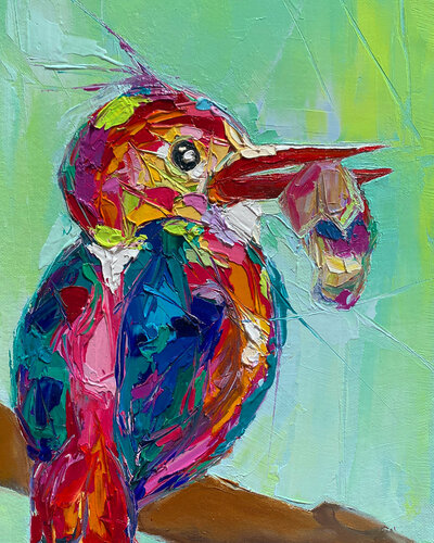 Proud Little Hunter di Lina Redford, Pittura in vendita su Singulart