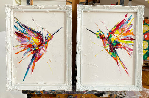 Diptych: Through the Century di Lina Redford, Pittura in vendita su Singulart