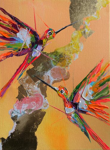 Sunset Sapphire di Lina Redford, Pittura in vendita su Singulart