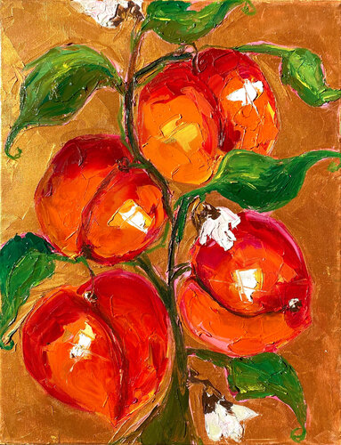 Velvet Peaches van Lina Redford, Schilderij te koop op Singulart