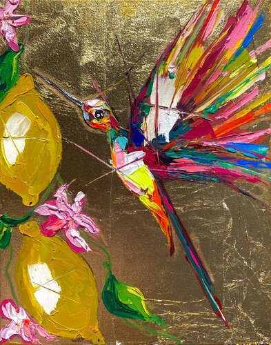 Yellow Iris di Lina Redford, Pittura in vendita su Singulart