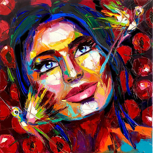 Enchanted lost cherry van Lina Redford, Schilderij te koop op Singulart