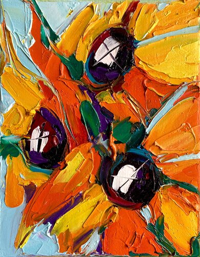 Sunflower Dream di Lina Redford, Pittura in vendita su Singulart