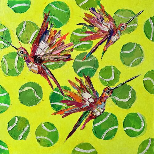 Match Point van Lina Redford, Schilderij te koop op Singulart
