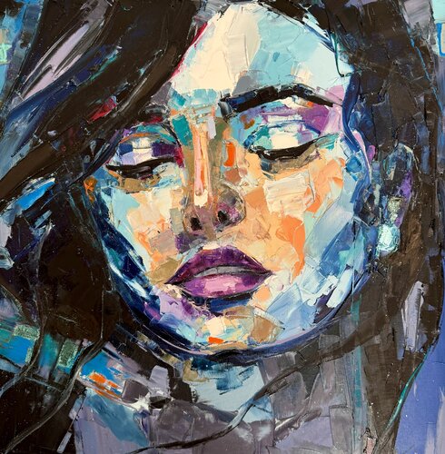 Woman of Timelessness: one who lives outside of time di Lina Redford, Pittura in vendita su Singulart