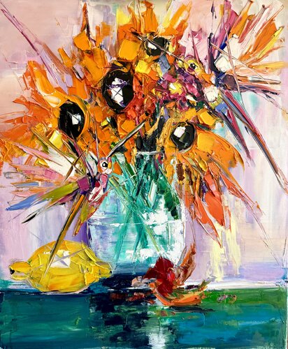 Bouquet of Happiness by Lina Redford, Painting for Sale on Singulart