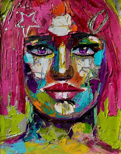 AMOR OR Rose tinted glasses van Lina Redford, Schilderij te koop op Singulart