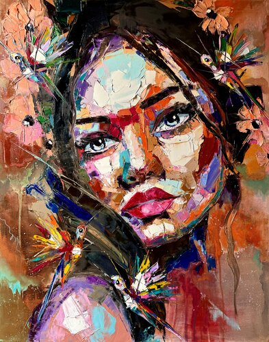 Flower Born after Sandstorm by Lina Redford, Painting for Sale on Singulart