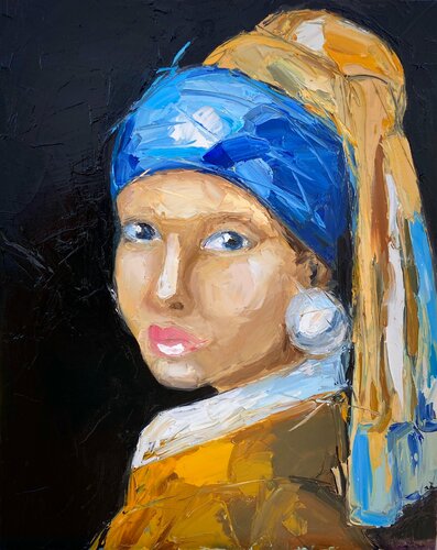 Girl with the pearl earring di Lina Redford, Pittura in vendita su Singulart