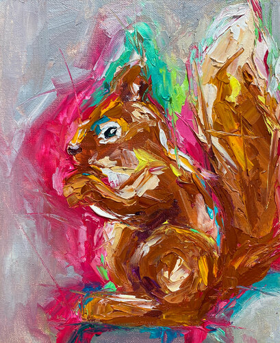 Vaviorka. Squirrel of Change di Lina Redford, Pittura in vendita su Singulart