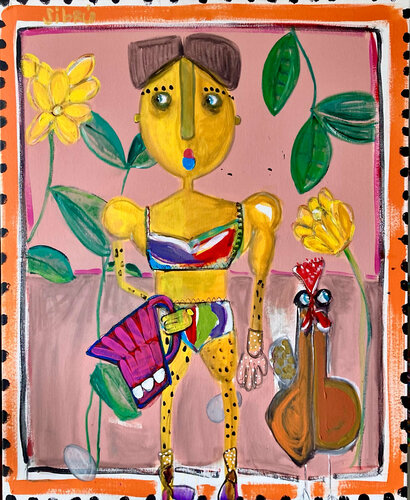 La gallina de los huevos de oro van Sofía Sibru, Schilderij te koop op Singulart