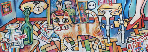 In an art studio. de Nicolai Ostapenco (N.Swiristuhi), Pintura a la venta en Singulart