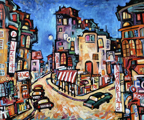 Mosaic of Paris at night. 2. Nicolai Ostapenco (N.Swiristuhi)